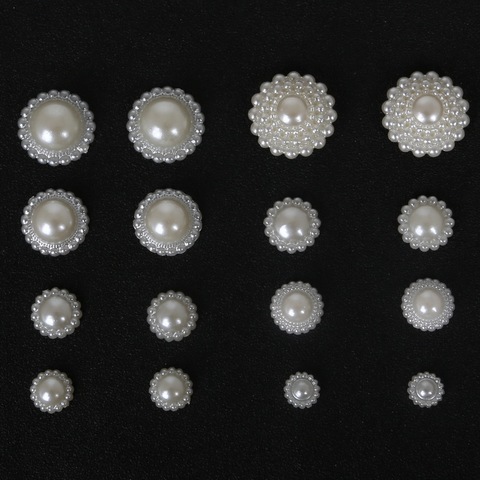 Flat Back White ABS Imitation Pearl Beads Half Round Flatback