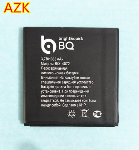 AZK High Quality 1300mAh BQ-4072 Battery for BQ-4072 strike mini BQs 4072 phone ► Photo 1/6
