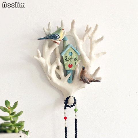 NOOLIM Creative Resin American-style Retro Branch Hook Home Decoration Porch Personality Wall Hanging Key Clothes Coat Rack ► Photo 1/6