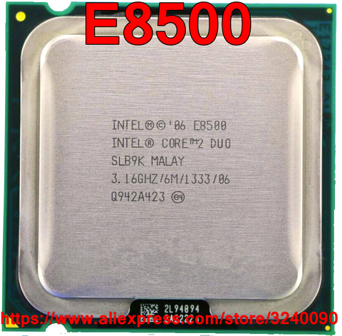 Original Intel CPU Core Duo E8500 Processor