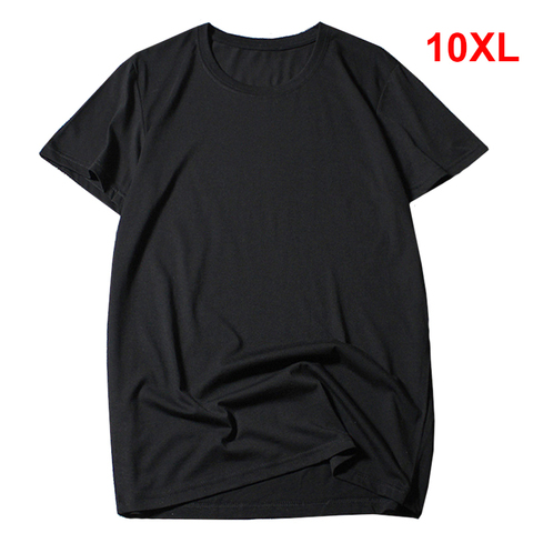 Oversized Solid Color T-Shirts Men Casual Short Sleeve Cotton tshirts O-Neck 2022 Summer Tops Tees for Male Plus Size 10XL HN41 ► Photo 1/6