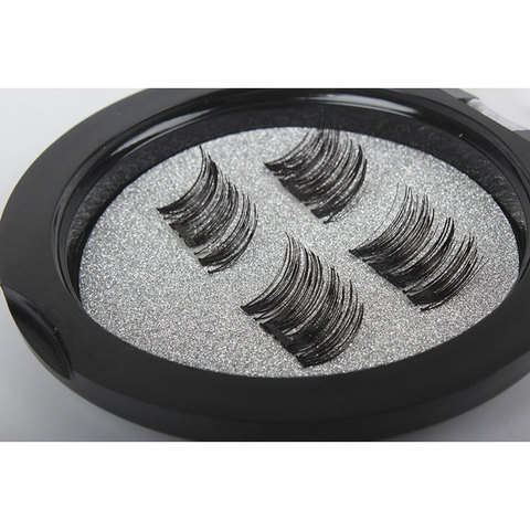 Professional 3D Magnetic Eyelashes Natural Glue-Free Long Reusable Fake False Eye Lashes Extension Handmade 4PCS ► Photo 1/6