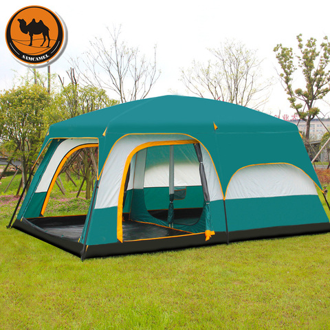 Camel Ultralarge 6 10 12 Double Layer Outdoor 2living Rooms and 1hall Family Camping Tent In Top Quality Large Space Tent ► Photo 1/6