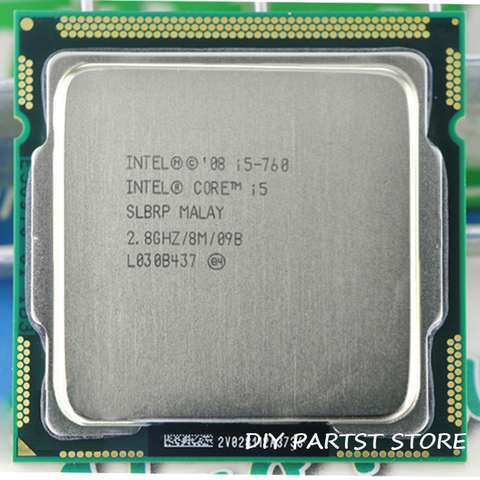 Intel Core I5 760 I5-760 2.8GHz/ 8MB Socket LGA 1156 CPU Processor Supported memory: DDR3-1066, DDR3-1333 ► Photo 1/2