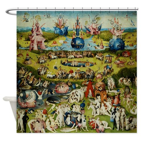 Garden of Earthly Delights by Hieronymus Bosch S Decorative Fabric Shower Curtain ► Photo 1/4