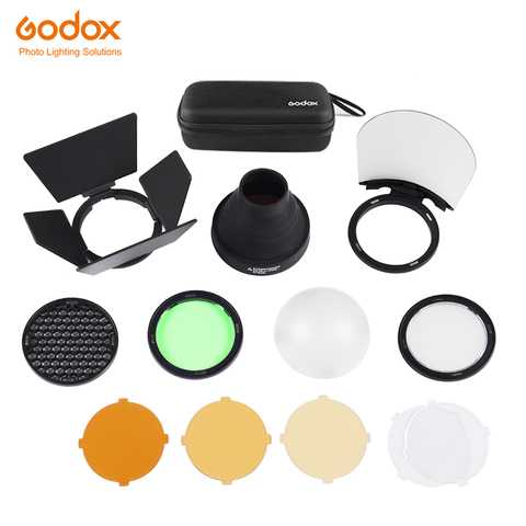 In Stock !!! Godox AD200 H200R Accessories AK-R1 Barn Door, Snoot, Color Filter, Reflector, Honeycomb, Diffuser Ball Kits  ► Photo 1/6