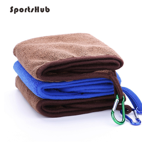SPORTSHUB 1pc Cotton Thickening Fishing Towel with Buckle Non-stick Absorbent Outdoors Sports Towel For Hiking Climbing NR0118 ► Photo 1/4