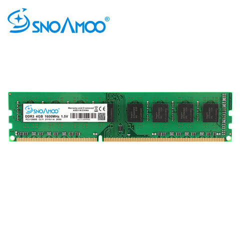 SNOAMOO New Desktop PC DDR3 4GB 1333/1600MHz PC3-12800S Memory 240pin DIMM For Intel Computer Lifetime Warranty ► Photo 1/5