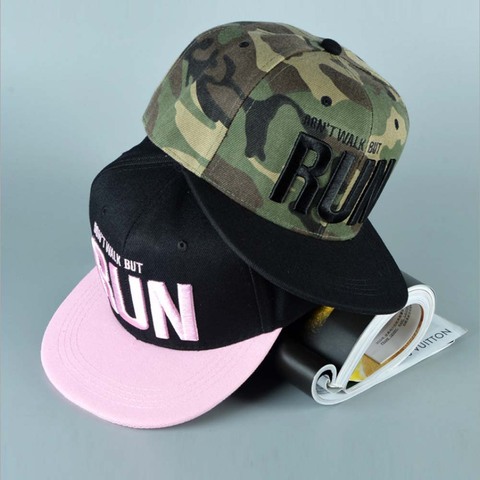 2017 new Runing Letter Snapback Baseball Cap Camouflage Hip Hop Hat For Men Women Street Dance Fashion Aba Reta Pink ► Photo 1/6