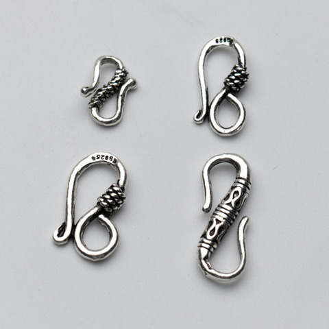 100% 925 Sterling Silver S Connection Clasps High Quality Multi Size Necklace Bracelets Clasp Hooks DIY Jewelry Making Charms ► Photo 1/4