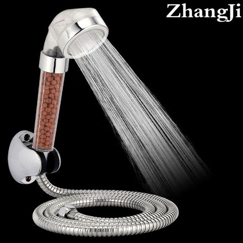 Zhang Ji Super Filter Anion Spa Shower Head Set Hose And Holder Water Saving High Pressure Stainless Steel Rainfall Shower Head ► Photo 1/6