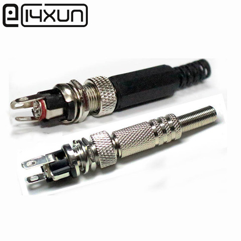 1set Lockable 5.5*2.1mm / 5.5*2.5mm DC Power Plug + Socket Male Female Plug jack Panel Mount Connector ► Photo 1/6
