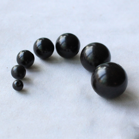 20pcs/lot Natural Black Sandalwood Loose Beads 6 8 10 12 15 18 20mm Pick Size Round Charms Wooden Beads DIY Jewelry Making ► Photo 1/5