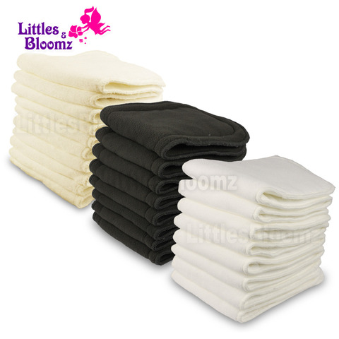 [Littles&Bloomz] Reusable Washable Inserts Boosters Liners For Real Pocket Cloth Nappy Diaper microfibre bamboo charcoal insert ► Photo 1/5