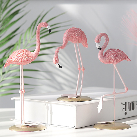 3 Style Resin Flamingo Figurine Modern Simulation Animal Statue For Home Decoration Wedding Party Ornament Valentines Gift ► Photo 1/5