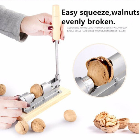 Walnut Nutcracker Manual Stainless Steel Nut Cracker Sheller Mechanical Machine shell Fast Opener Kitchen walnut Clip Tools ► Photo 1/6