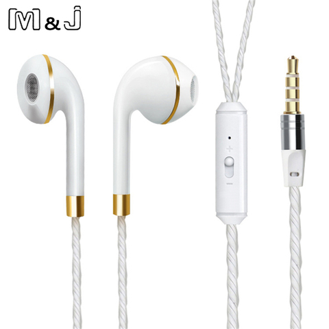 M&J Wired Earphone For iPhone 6s 6 5 Xiaomi Hands free Headset Bass Earbuds Stereo Headphone For Iphone Samsung earpiece ► Photo 1/6