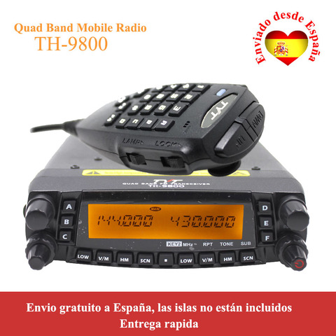 Latest version TYT TH-9800 50W Quad Band 29/50/144/430MHz woki toki 2-Tone/5-Tone Mobile Transceiver ► Photo 1/6