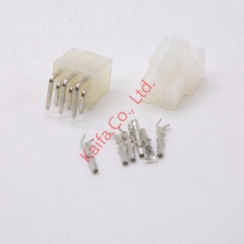 20 sets 6 Pin/way 4.2mm Curved needle 5557&5569 wire terminals electrical connector plug for PCB/CPU/car/motorcycle ► Photo 1/1