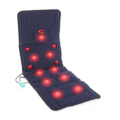 New upgrade 9 mode electric vibrating massager mattress far infrared heating therapy neck back massage relaxation bed health car ► Photo 1/6