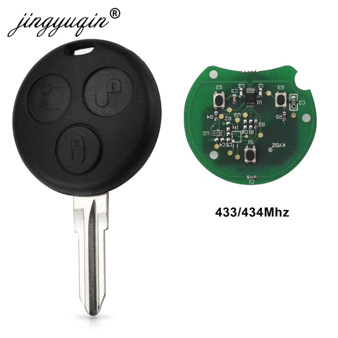 jingyuqin 433Mhz Remote Car Key for Mercedes-Benz Smart Fortwo 1998-2006 Forfour Roadster City Coupe Crossblade Cabrio Roadster ► Photo 1/4