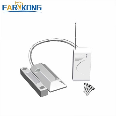 New Earykong 433MHz Wireless Metal Door Sensor, Door Magnet Alarm, Outdoor Waterproof, For Home Burglar Alarm System ► Photo 1/6
