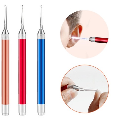 1PCS Luminous Ear Wax Cleaner LED Light Earpick Earwax Remover Ear Curette Spoon Care Tool For Children Baby Kids #289549 ► Photo 1/6