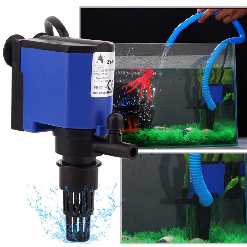 3 in 1 Internal Filter Pump Submersible Fish Tank Aquarium Oxygen Pump AC 220V 