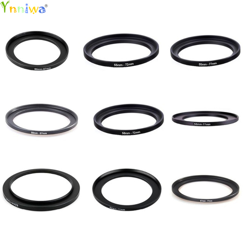 40.5-62 55-67 55-72 55-77 58-67 58-72 58-77 62-72 62-77 67-77mm Metal Step Up Rings Lens Adapter Filter Set ► Photo 1/2