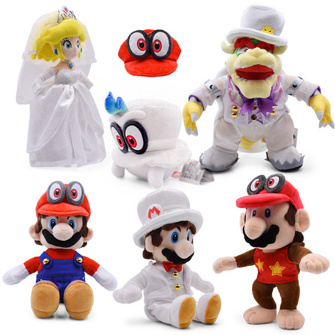 Super Mario Odyssey Plush Doll Toy King Bowser Koopa Peach Wedding Mario Cappy 1