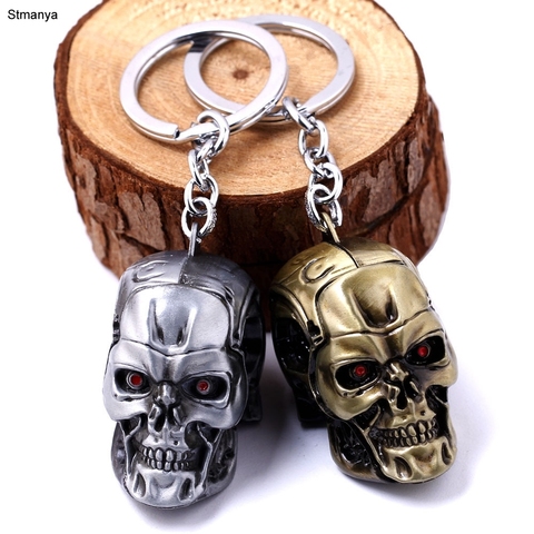 Hot Car Metal Keychain Men Women Key Chain New Key Holder Skull head New Party Gift jewelry K1325 ► Photo 1/5