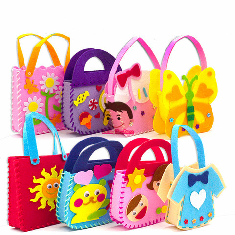 Non-Woven Fabric DIY Handbag Children Craft Toy Mini Bag Non-woven Cloth Colorful Handmade Bag Cartoon Animal Children Handbags ► Photo 1/6