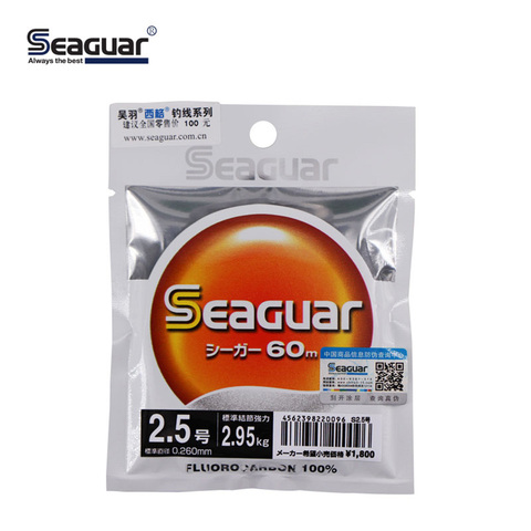 60M SEAGUAR Fishing Line 100% FLUOROCARBON 0.85KG-9.6KG Power Wear resistant Fishing Lines ► Photo 1/6