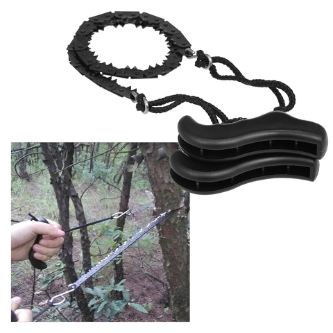 Folding Chain Saw Jagged Chainsaw Manual Steel Wire Saw Hand Camping Hiking Hunting Emergency Survival Tool ► Photo 1/6