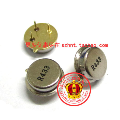 (20PCS)3FOOT cylindrical surface acoustic 433.920MHZ R433 saw resonator filter R433A Crystal+)+) ► Photo 1/1