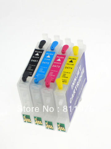 T0631 -T0634 Refillable ink Cartridge for EPSON STYLUS C67 C87 CX3700 CX4100 CX4700 Printers ► Photo 1/4