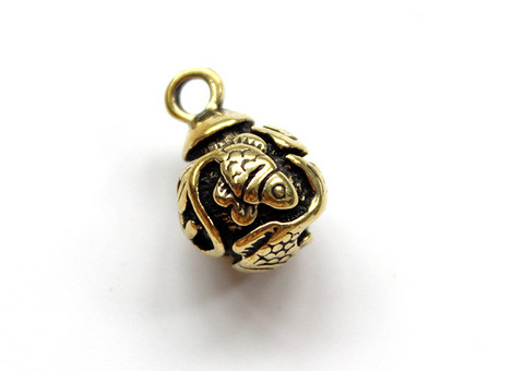 Brass Production Fish Solid Carp Pendant EDC Keychain Pendant Zipper Head Phone Fall ► Photo 1/6