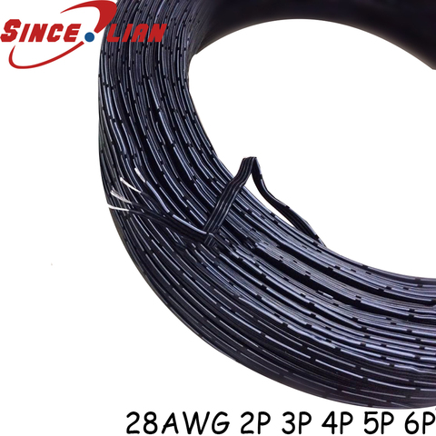 Ultra-soft 28AWG Silicone Wire 2P 3P 4P 5P 6P Power Cable Multi-core Cable High Temperature Parallel Wire Black Test Line ► Photo 1/6