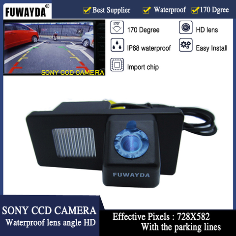 FUWAYDA FOR SONY CCD Chip Sensor CAR REAR VIEW REVERSE BACKUP PARKING Safety CAMERA FOR Ssangyong Rexton / Ssang yong Kyron ► Photo 1/6