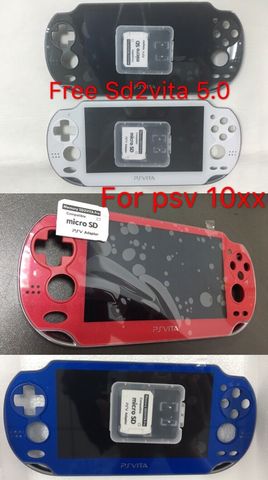 Free SD2VITA 5.0+Original new for ps vita 1000 for psvita 1000 lcd display with touch screen digital assembled+frame 4 colors ► Photo 1/1