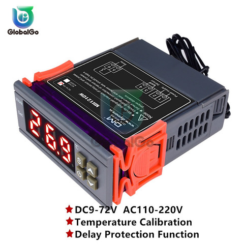 MH1210W 90-250V 10A 110V 220V Digital Temperature Thermostat Regulator Controller -50~110 Celsius Heat Cool Control NTC Sensor ► Photo 1/6
