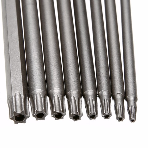 8pcs/set 150mm Hex Shank Long Steel Magnetic Torx Security Electric Screwdriver Bit Set T8~T40 Hand Tool ► Photo 1/6