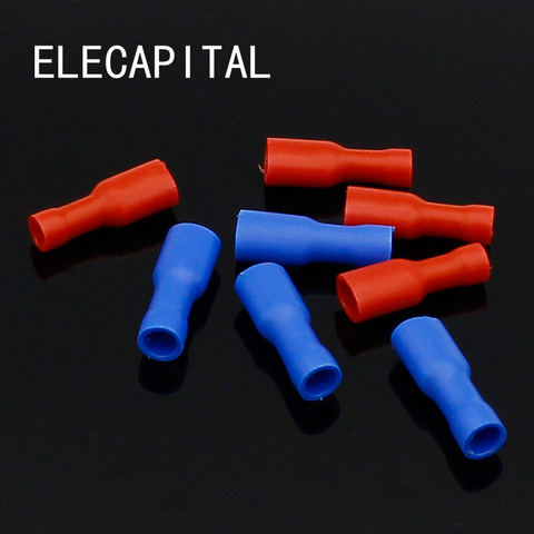 20pcs Fully Insulated 6.3mm Female Spade Connector 0.5-2.5mm Crimp Terminal New Arrival ► Photo 1/5