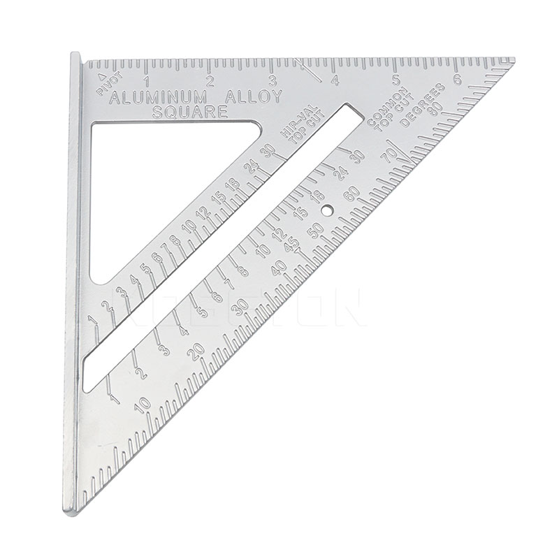 Alloy Speed Square Protractor Miter Framing Measurement Ruler For Carpenter 7" 