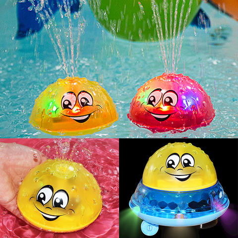 Baby Bath Toys Electric Inductive Water Spray Ball with Light Bathroom Bathtub Swimming Toys for Toddler Infant Children ► Photo 1/6