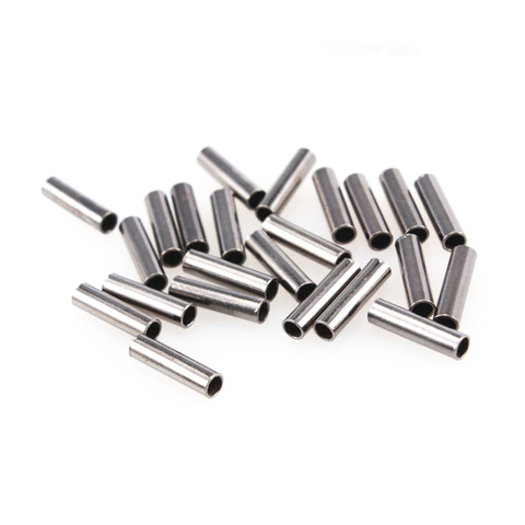 100pcs Black Round Copper Fishing Tube Fishing Wire Pipe Crimp Sleeves Connector Fishing Line Accessories Tool ► Photo 1/6