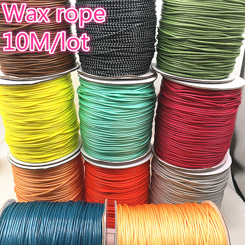 10 Meters 1mm 1.5mm Waxed Cotton Cord Waxed Thread Cord String Strap Necklace Rope Bead for Jewelry Making DIY Bracelet Necklace ► Photo 1/6