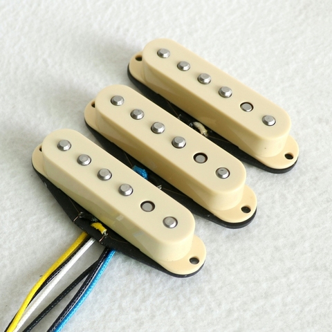 Free Shipping 3pcs One set Mixed Alnico 5 & 2 manget rods ST guitar pickup vintage flatwork single coil pickup ► Photo 1/6