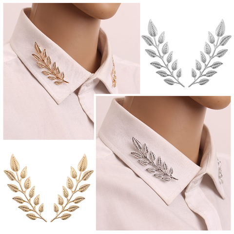 1Pair Trendy Brooch Jewelry Exquisite Tree Leaf Pins Brooches For Women Leaves Brooch Pin Gold Collar Needle Broche ► Photo 1/6