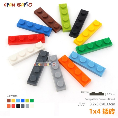 DIY blocks mini building blocks brick toys 1X4 30pcs/lot Duplo educational blocks toys for Children Compatible legoeING ► Photo 1/6
